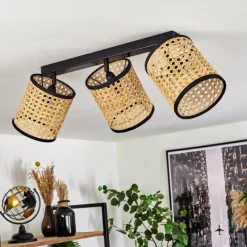 hofstein Plafonnier Jonas Noir, 3 lumières