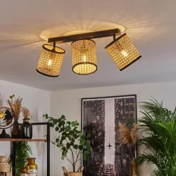 hofstein Plafonnier Jonas Noir, 3 lumières