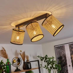 hofstein Plafonnier Jonas Noir, 3 lumières