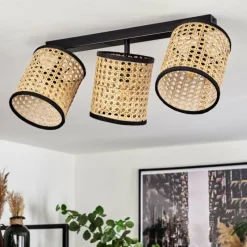 hofstein Plafonnier Jonas Noir, 3 lumières