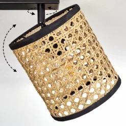 Luminaires Scandinaves-hofstein Plafonnier Jonas Noir, 4 lumières