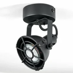 Lampes Industrielles-hofstein Plafonnier Jonsered LED Noir, 1 lumière