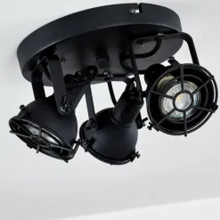 Lampes Industrielles-hofstein Plafonnier Jonsered Noir, 3 lumières