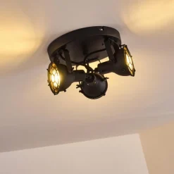 Lampes Industrielles-hofstein Plafonnier Jonsered Noir, 3 lumières