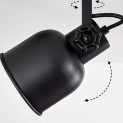 Lampes Industrielles-hofstein Plafonnier Juliboy Noir, 4 lumières