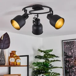 Lampes Industrielles-hofstein Plafonnier Juliboy Noir, 3 lumières