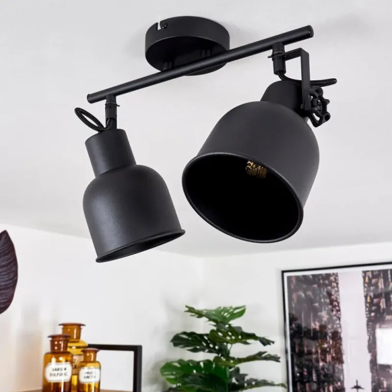 Lampes Industrielles-hofstein Plafonnier Juliboy Noir, 2 lumières