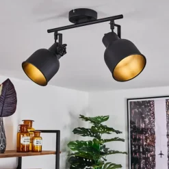 Lampes Industrielles-hofstein Plafonnier Juliboy Noir, 2 lumières
