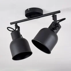 Lampes Industrielles-hofstein Plafonnier Juliboy Noir, 2 lumières