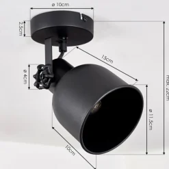 hofstein Plafonnier Juliboy Noir, 1 lumière