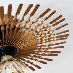 Lampes Dorées-hofstein Plafonnier Julie Or, Noir, 1 lumière