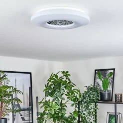 hofstein Plafonnier Kaas LED Chrome, Blanc, 1 lumière