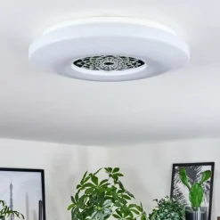 hofstein Plafonnier Kaas LED Chrome, Blanc, 1 lumière