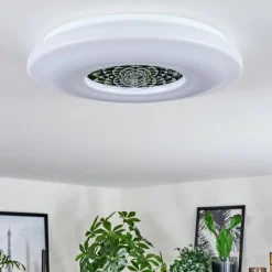 hofstein Plafonnier Kaas LED Chrome, Blanc, 1 lumière