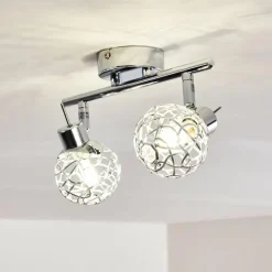 hofstein Plafonnier Kalipuro Chrome, 2 lumières* Spots Et Projecteurs