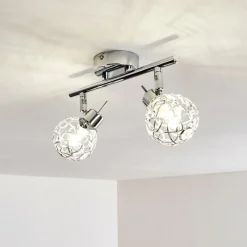 hofstein Plafonnier Kalipuro Chrome, 2 lumières* Spots Et Projecteurs