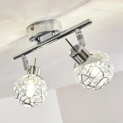 hofstein Plafonnier Kalipuro Chrome, 2 lumières* Spots Et Projecteurs