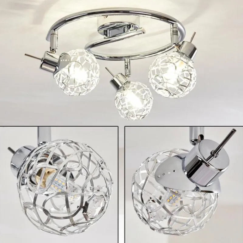 hofstein Plafonnier Kalipuro Chrome, 3 lumières* Spots Et Projecteurs