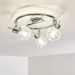 hofstein Plafonnier Kalipuro Chrome, 3 lumières* Spots Et Projecteurs
