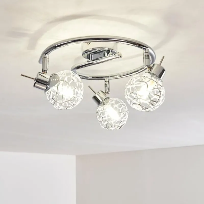 hofstein Plafonnier Kalipuro Chrome, 3 lumières* Spots Et Projecteurs