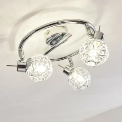 hofstein Plafonnier Kalipuro Chrome, 3 lumières* Spots Et Projecteurs