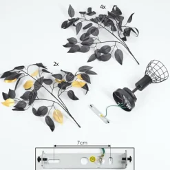 Lampes Vintages & Rétros-hofstein Plafonnier Kallax Noir, 1 lumière