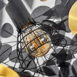 Lampes Vintages & Rétros-hofstein Plafonnier Kallax Noir, 1 lumière