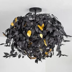 Lampes Vintages & Rétros-hofstein Plafonnier Kallax Noir, 3 lumières