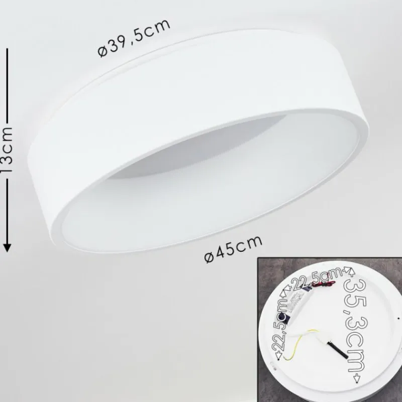 hofstein Plafonnier Kampala LED Blanc, 1 lumière* Éclairage Led