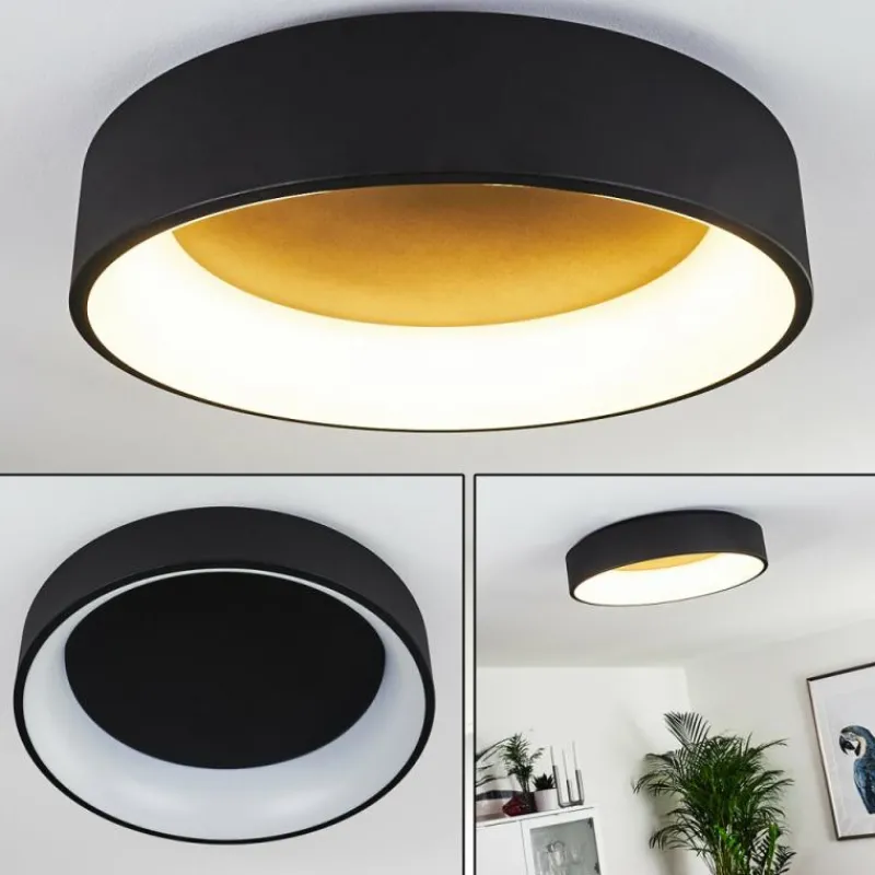 hofstein Plafonnier Kampala LED Noir, 1 lumière