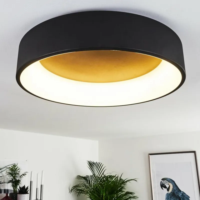 hofstein Plafonnier Kampala LED Noir, 1 lumière