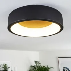 hofstein Plafonnier Kampala LED Noir, 1 lumière