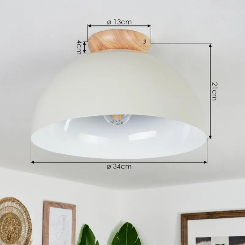 Luminaires Scandinaves-hofstein Plafonnier Kanchriech Écru, 1 lumière