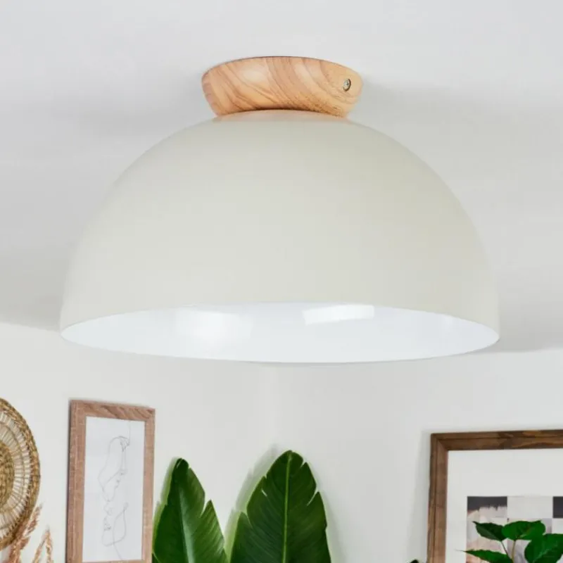 Luminaires Scandinaves-hofstein Plafonnier Kanchriech Écru, 1 lumière