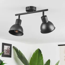 hofstein Plafonnier Kansela Noir, 2 lumières