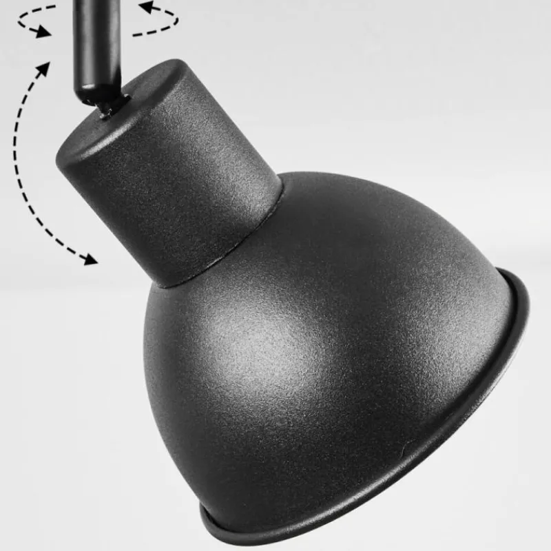 Lampes Industrielles-hofstein Plafonnier Kansela Noir, 4 lumières