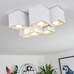 hofstein Plafonnier Karaka Blanc, 6 lumières* Plafonniers