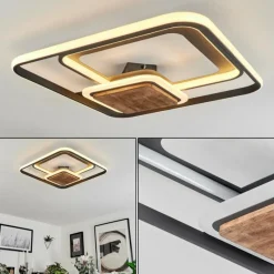 hofstein Plafonnier Kassambene LED Anthracite, Écru, 1 lumière