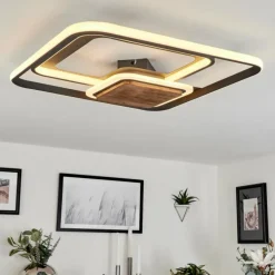 hofstein Plafonnier Kassambene LED Anthracite, Écru, 1 lumière