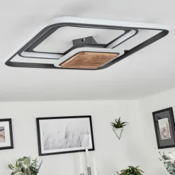 hofstein Plafonnier Kassambene LED Anthracite, Écru, 1 lumière