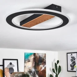 hofstein Plafonnier Katila LED Brun, Noir, 1 lumière
