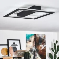 hofstein Plafonnier Katila LED Noir, 1 lumière