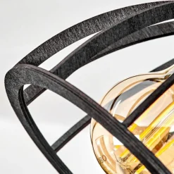 Lampes Industrielles-hofstein Plafonnier Kaurila Noir, 2 lumières