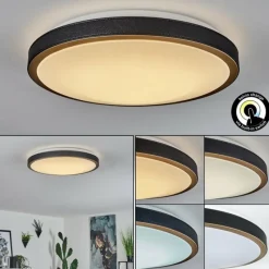 hofstein Plafonnier Kelva LED Vieux laiton, Noir, Blanc, 1 lumière