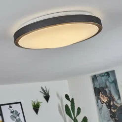 hofstein Plafonnier Kelva LED Vieux laiton, Noir, Blanc, 1 lumière
