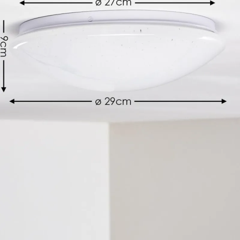 hofstein Plafonnier Kendal LED Blanc, 1 lumière, Télécommandes, Changeur de couleurs* Éclairage Led