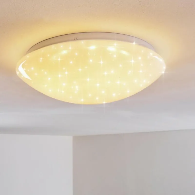 hofstein Plafonnier Kendal LED Blanc, 1 lumière, Télécommandes, Changeur de couleurs* Éclairage Led