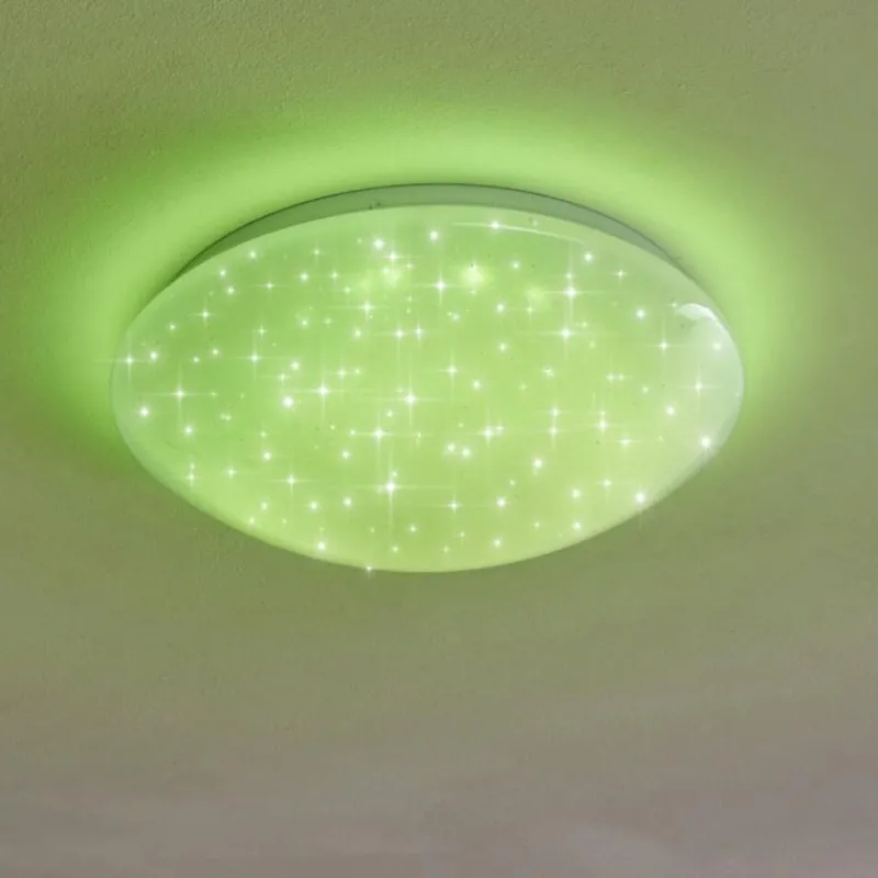 hofstein Plafonnier Kendal LED Blanc, 1 lumière, Télécommandes, Changeur de couleurs* Éclairage Led