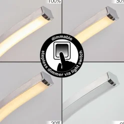 hofstein Plafonnier Kereita LED Nickel mat, 1 lumière