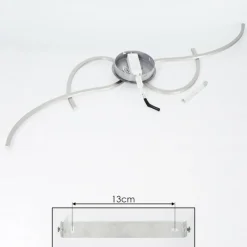 hofstein Plafonnier Kereita LED Nickel mat, 1 lumière